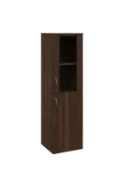 N 4 - 4DS kancelářská skříň, 1-dveřová/prosklená, pravá, 1450x400x400, ořech královský